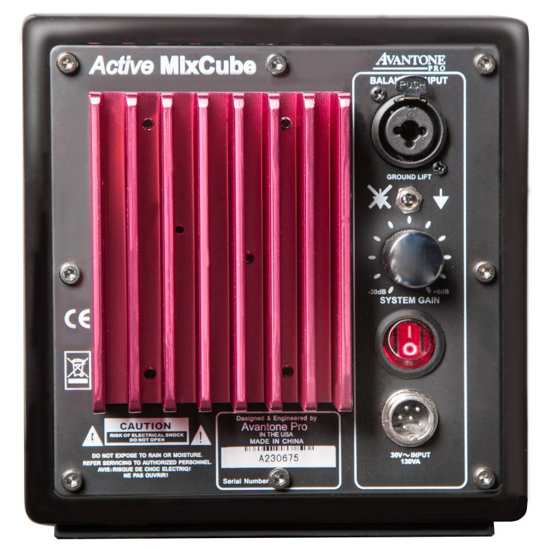 Avantone Pro Av Amb Active MixCube Powered Full-Range Mini Reference Monitors, Black (Single)
