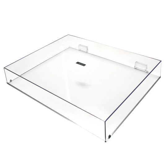 Reloop turntable dust cover for RP-1000, RP-2000, and RP-4000 models, protective accessory for DJ turntables.