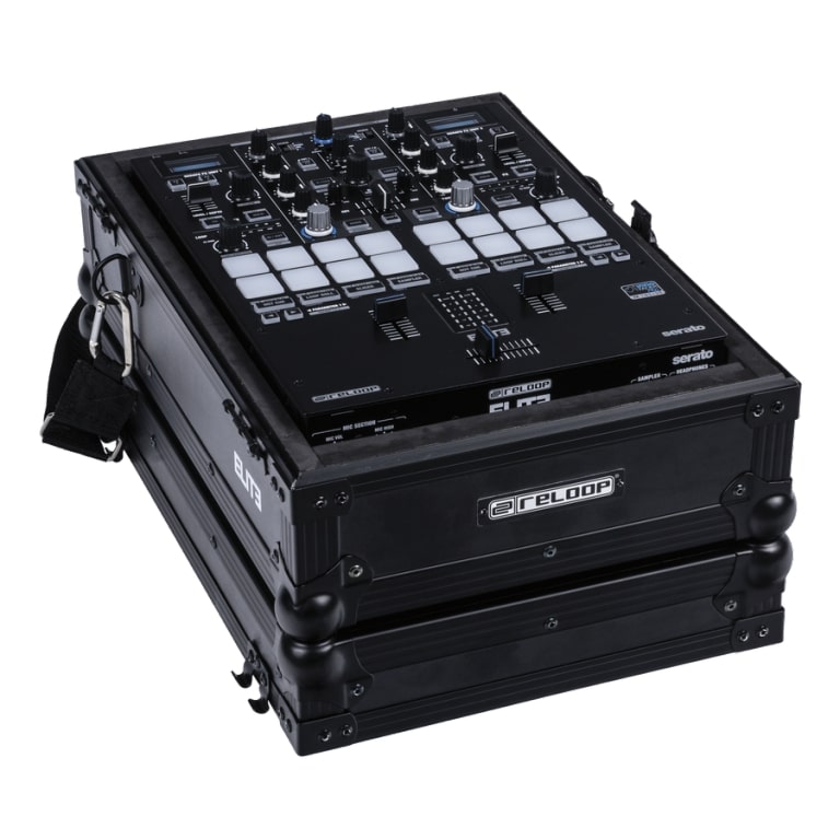 Reloop Premium Battle Mixer Case in black, sturdy flight case with foam interior for DJ battle mixers and accessories