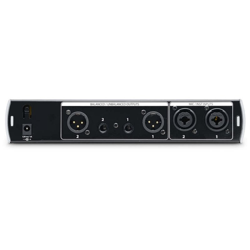 PreSonus Blue Tube DP V2 dual channel microphone and instrument tube preamp with control knobs and input/output jacks.