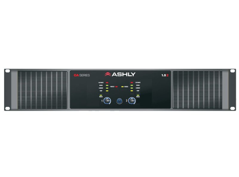 Ashly CA-502 2-Channel Power Amp, 2x500W @ 4 Ohm, 70V Capable 