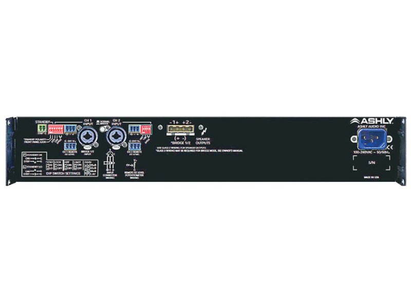 Ashly CA-502 2-Channel Power Amp, 2x500W @ 4 Ohm, 70V Capable 