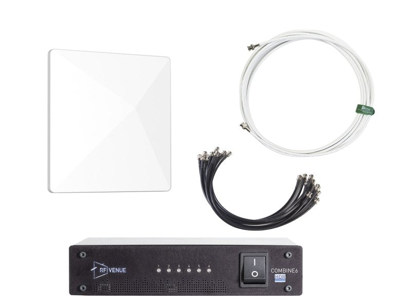 RF Venue COMB6CP-ARC 6-Channel In-Ear Monitor Pack with White CP Architectural Antenna and Cable