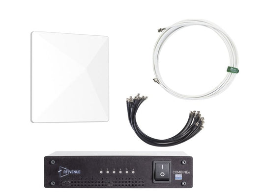 RF Venue COMB6CP-ARC 6-Channel In-Ear Monitor Pack with White CP Architectural Antenna and Cable