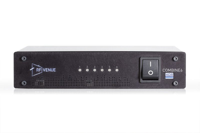 RF Venue Combine6 HDR Six (6) Channel In-Ear Monitor Transmitter Combiner