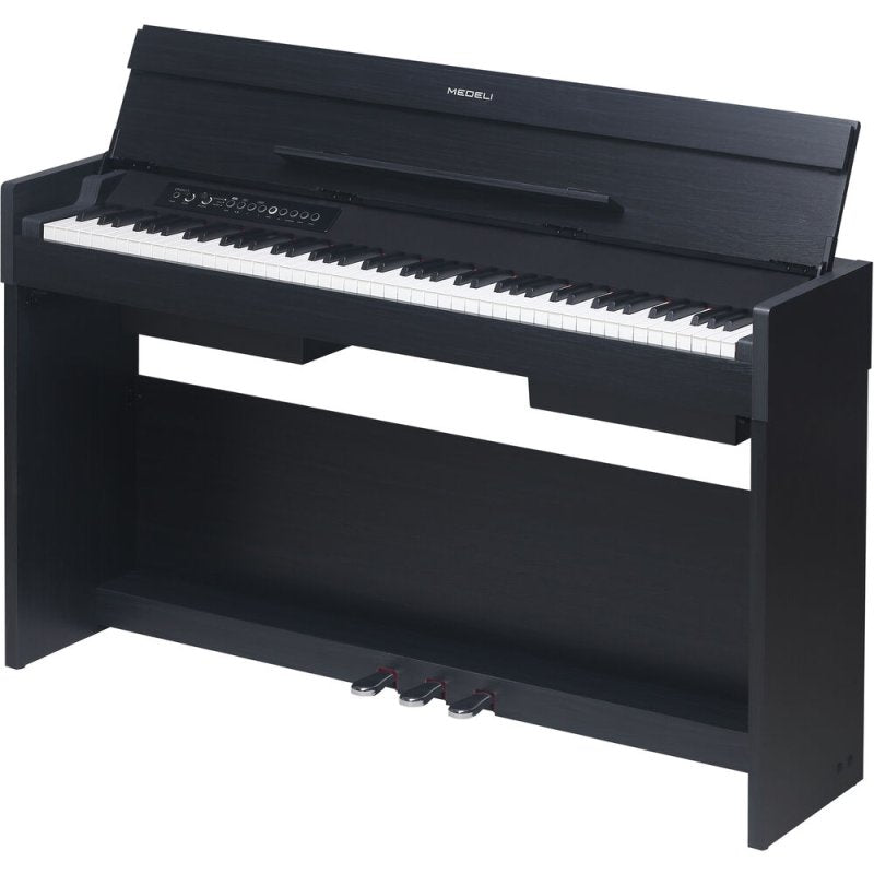 Medeli CP203-BK Andromeda Series 88-Key Weighted Compact Upright Digital Piano, Black 