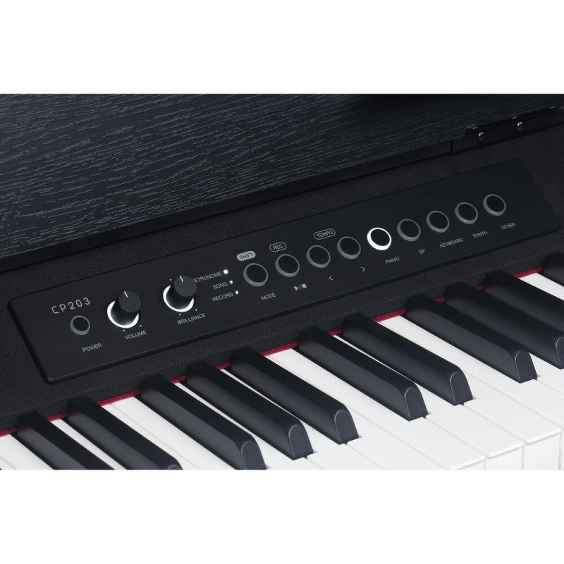 Medeli CP203-BK Andromeda Series 88-Key Weighted Compact Upright Digital Piano, Black 