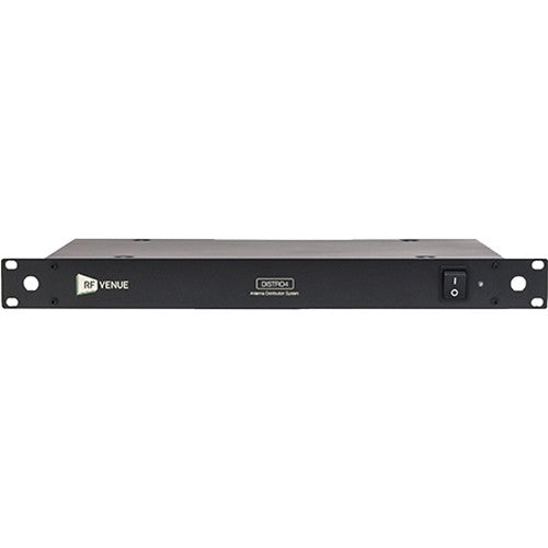 RF Venue DISTRO4 4-channel Antenna Distributor, with RF/DC Power Cables 