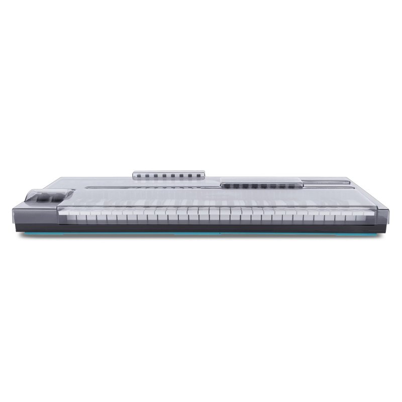 Decksaver keyboard cover for Novation 49SL MK3, protective plastic cover over the MIDI keyboard, transparent and form-fitting.