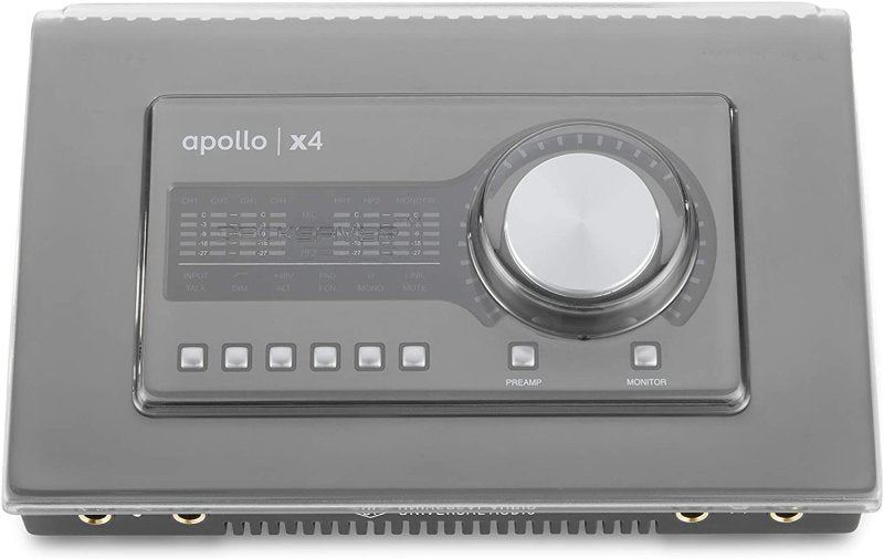 Decksaver Universal Audio Apollo X4 producer controller cover protecting the device from dust and damage.