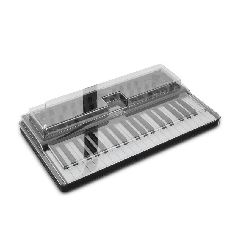 Decksaver cover for Modal Argon8 and Cobalt8 synthesizers, protective plastic cover with key access, by Decksaver.