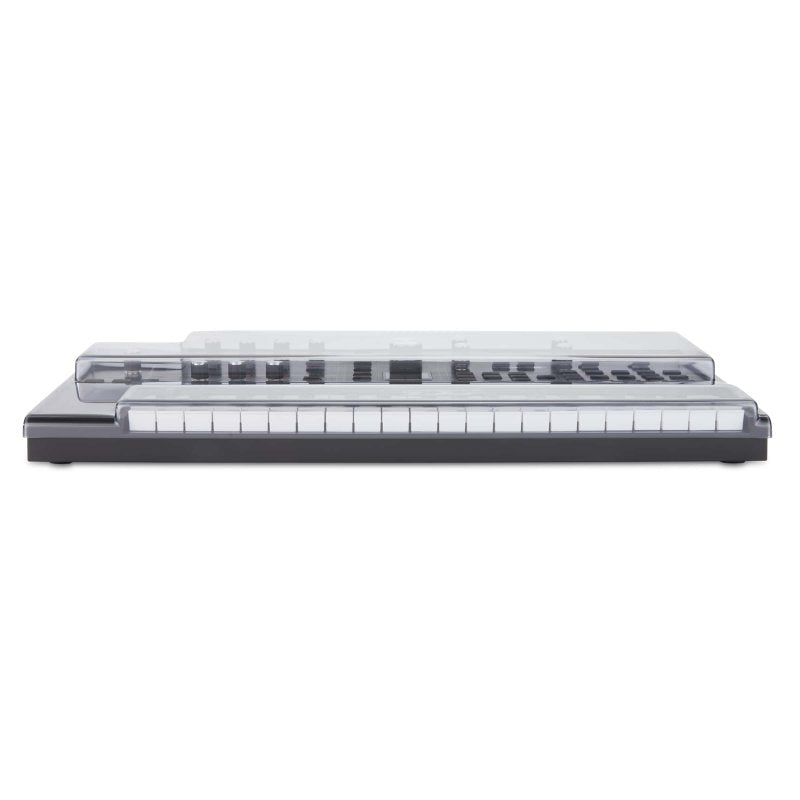 Decksaver cover for ASM Hydrasynth Explorer synthesizer, protective plastic cover designed for durability and secure fit.