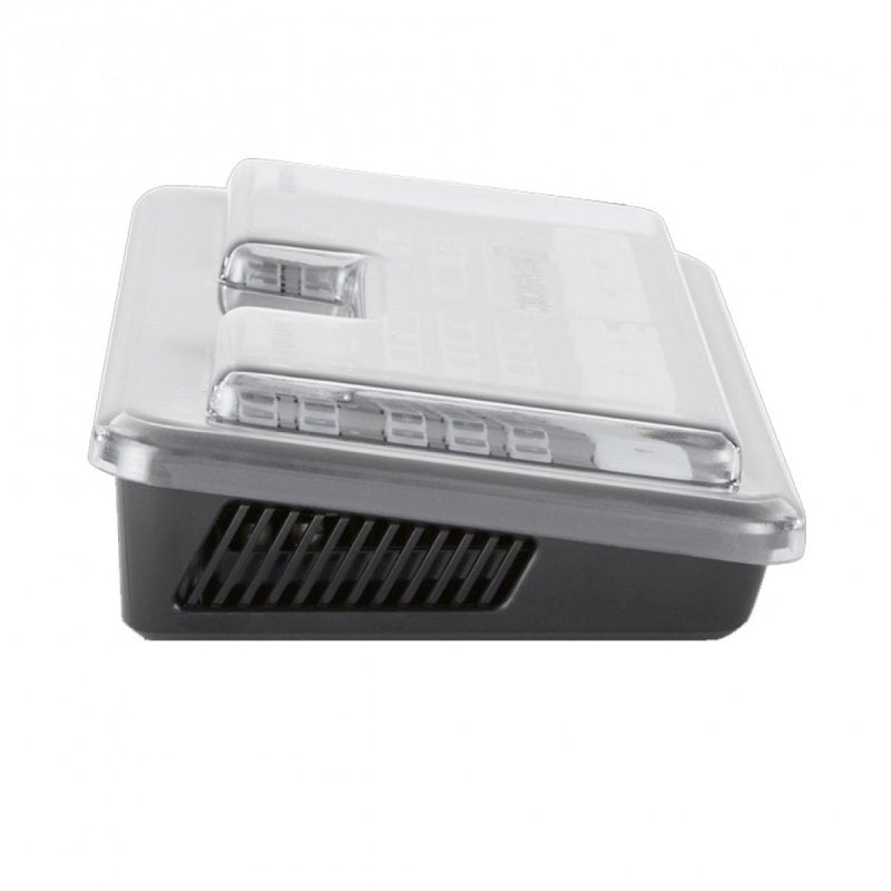 Decksaver black cover for Black Magic Design ATEM Mini, Mini Pro, and Mini Pro ISO producer controller, protecting the device from dust