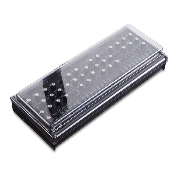 Decksaver Roland Boutique cover for grooveboxes, clear protective plastic case shown on a Roland Boutique device.