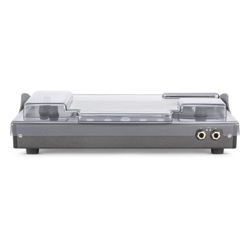 Decksaver cover for A-H CQ-18T pro audio mixer, clear protective cover showing fitted shape and durable material.