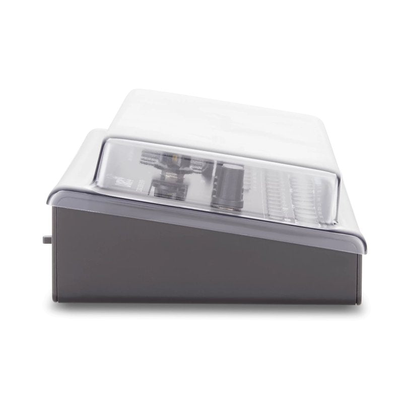 Decksaver synth cover for Erica Synths LXR-02 and Bassline DB-01, protective plastic cover for synthesizers.