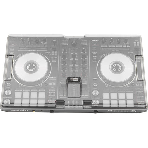 Decksaver smoked clear cover for Pioneer DDJ-SR2 and DDJ-RR DJ controllers, protecting with a sleek, durable design