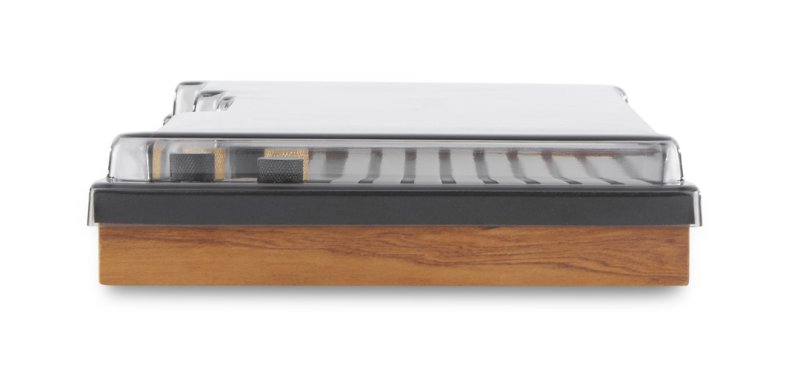 Decksaver Synthstrom Audible Deluge synthesizer cover protecting the device with a clear, durable plastic shell.