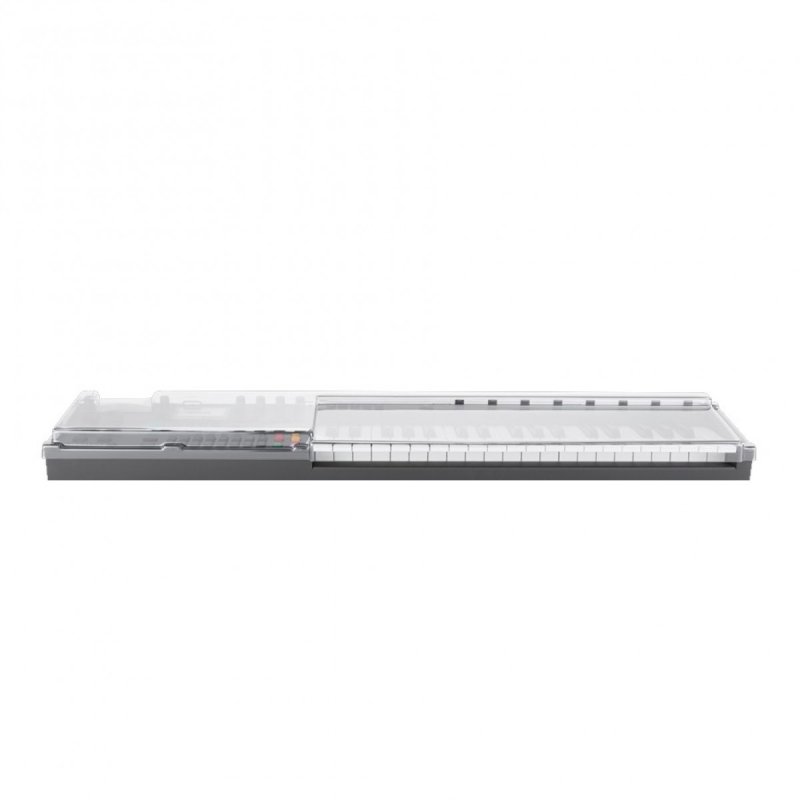 Decksaver Elektron Digitone Keys synthesizer cover protecting the keyboard with a clear, durable plastic design.
