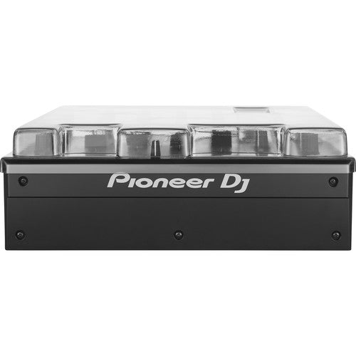 Decksaver cover for Pioneer DJM-750MK2 DJ mixer, clear protective plastic cover fitting securely over the equipment.