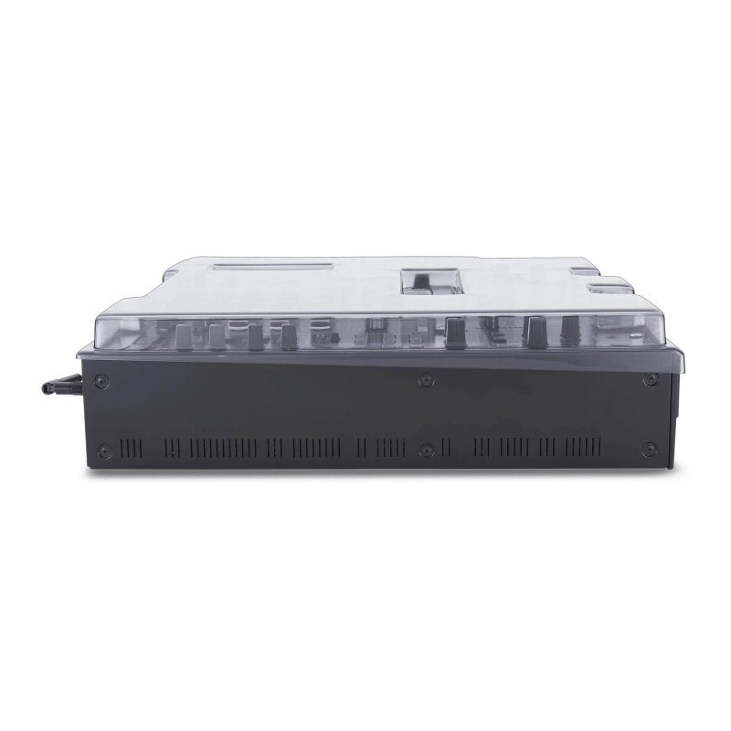 Decksaver cover for Pioneer DJ DJM-A9 mixer, clear protective cover designed to shield the DJ mixer from dust and damage.