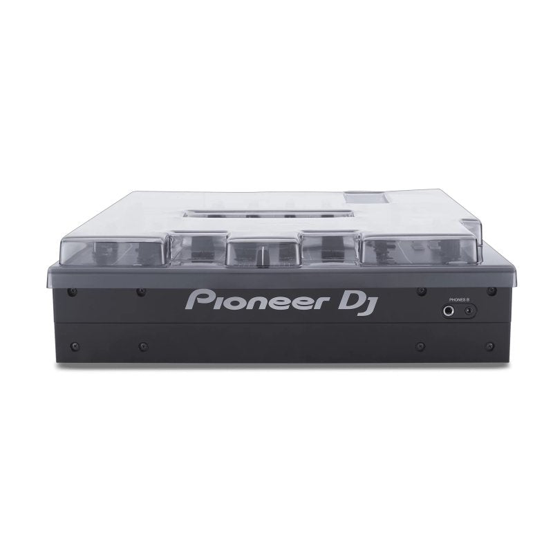 Decksaver cover for Pioneer DJ DJM-A9 mixer, clear protective plastic case designed for DJ equipment, shown on a white background.