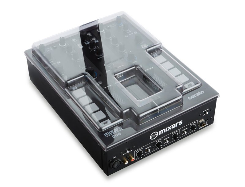 Decksaver cover for Mixars Duo and Duo MK2 DJ mixers, durable plastic protective cover for professional DJ equipment.