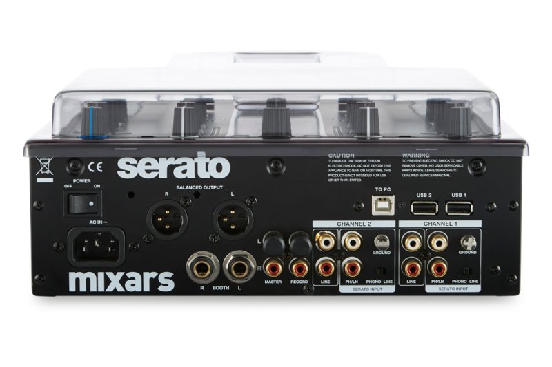 Decksaver cover for Mixars Duo and Duo MK2 DJ mixers, showing clear plastic protective cover on the mixer.