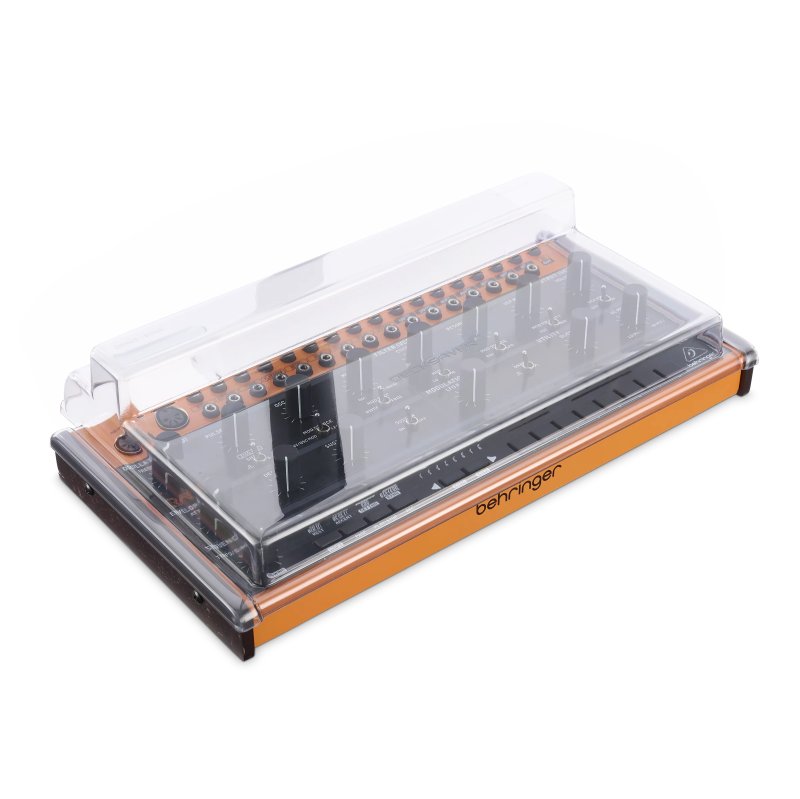 Decksaver edge cover for Behringer Crave synthesizer, durable plastic protective cover for keyboard and control surface.