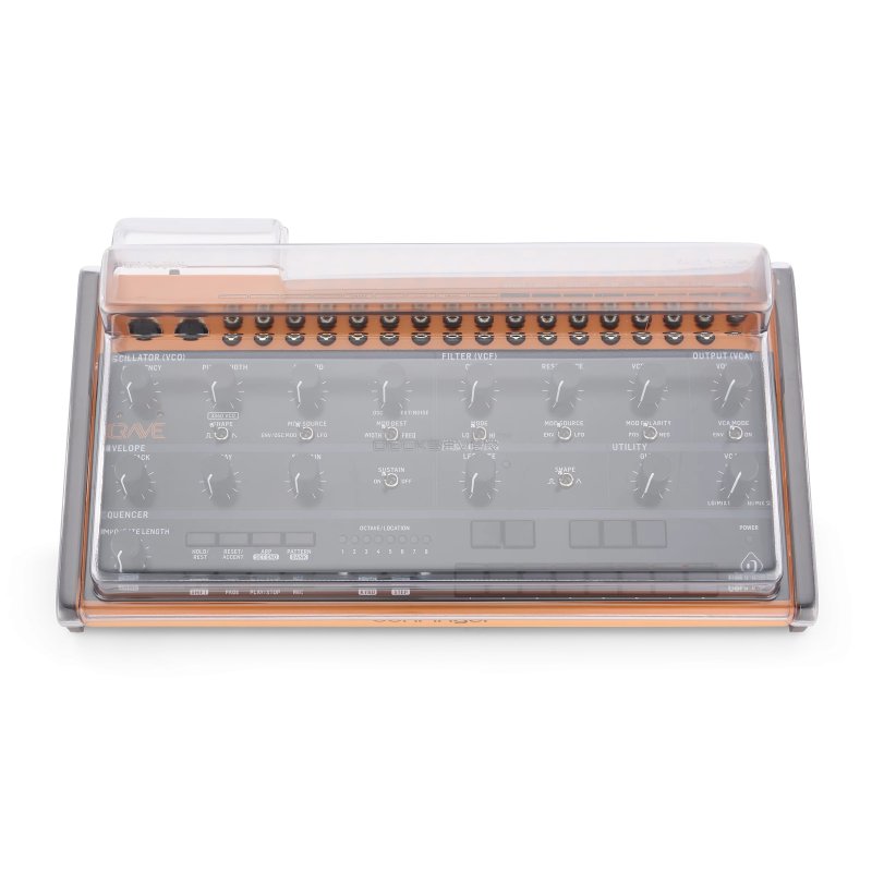 Decksaver Behringer Crave edge cover for synthesizer, clear protective cover with precise fit for Behringer Crave synth.