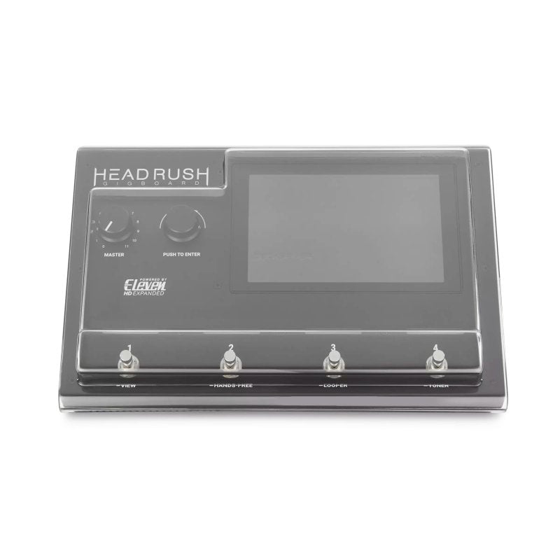 Decksaver effect pedal cover for Headrush Gigboard, clear protective plastic case for guitar effect pedal.