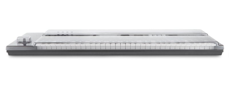 Decksaver keyboard cover for Roland JUNO-DS61, clear protective plastic cover fitting over the synthesizer.