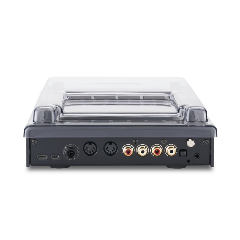 Decksaver cover for Korg KAOSS Replay groovebox, durable protective plastic case for safeguarding the device during transport and storage.
