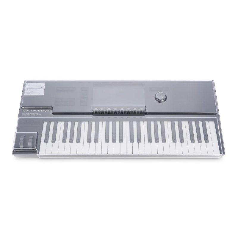 Decksaver keyboard cover for Native Instruments Kontrol S49 MK3, protective plastic cover shown on the keyboard.