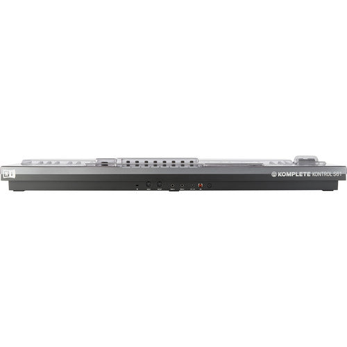 Decksaver smoked clear cover for Native Instruments Kontrol S61 MK2 keyboard controller, offering protection and dust resistance.