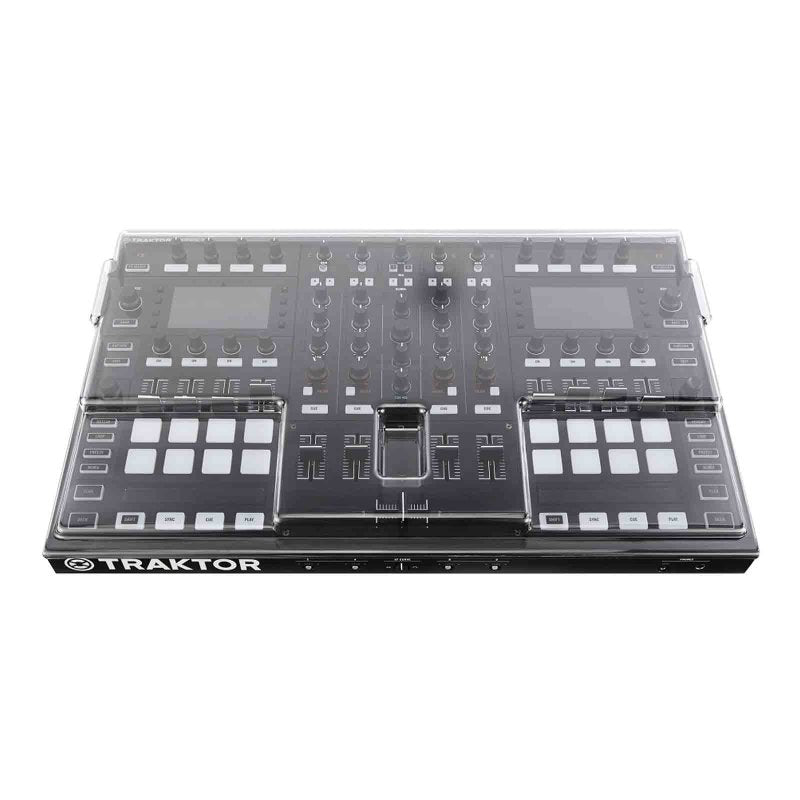 Decksaver polycarbonate dustcover for Native Instruments Kontrol S8 DJ controller, providing protection and dust resistance.
