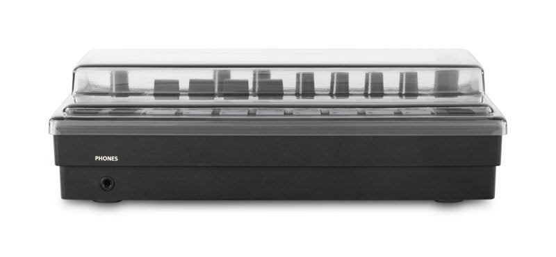 Decksaver Roland MC-101 groovebox cover protecting the device with a sleek, durable plastic design.