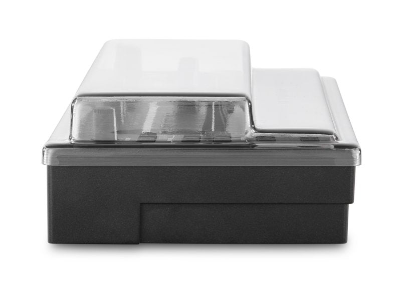Decksaver Roland MC-101 cover protecting groovebox from dust and damage, made of durable clear plastic for safe storage.