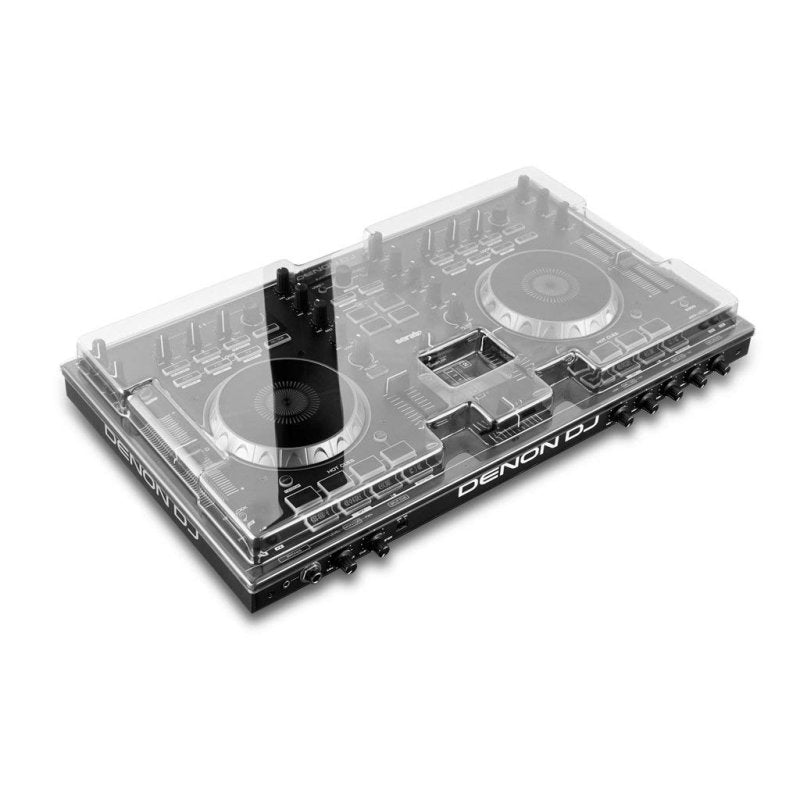 Decksaver smoked and clear screen protector for Denon MC4000 DJ controller, durable plastic cover with precise fit