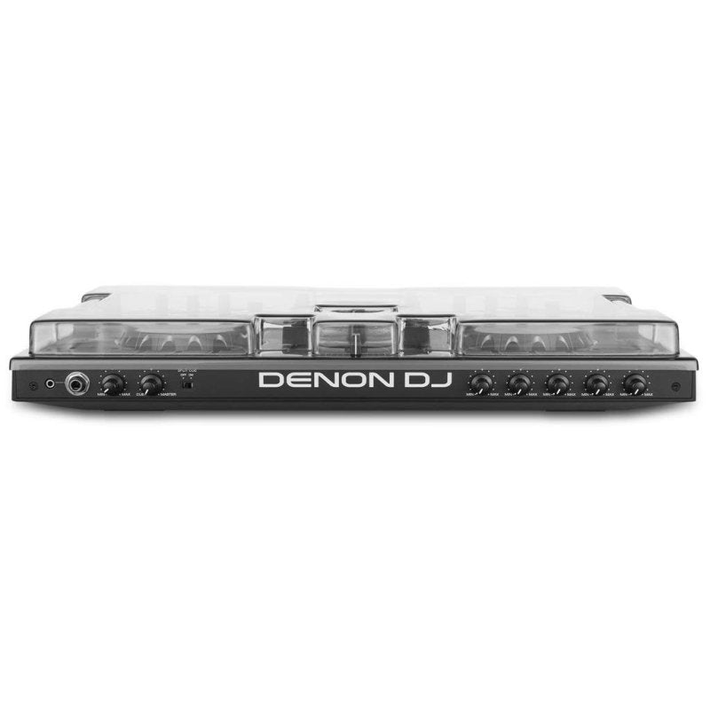 Decksaver smoked clear screen protector for Denon MC4000 DJ controller, durable cover with transparent smoked finish.