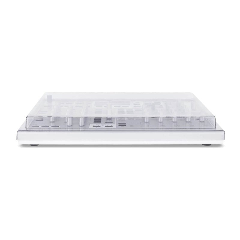 Decksaver synth cover for Iridium, M, and KYRA synthesizers, made by Decksaver, protecting electronic keyboards from dust and damage.