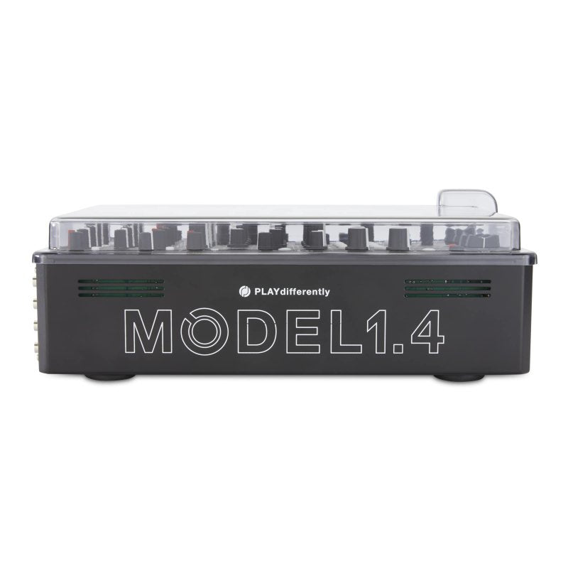 Decksaver DJ mixer cover for Playdifferently Model 1.4, clear protective plastic case for model 1.4 DJ mixer.