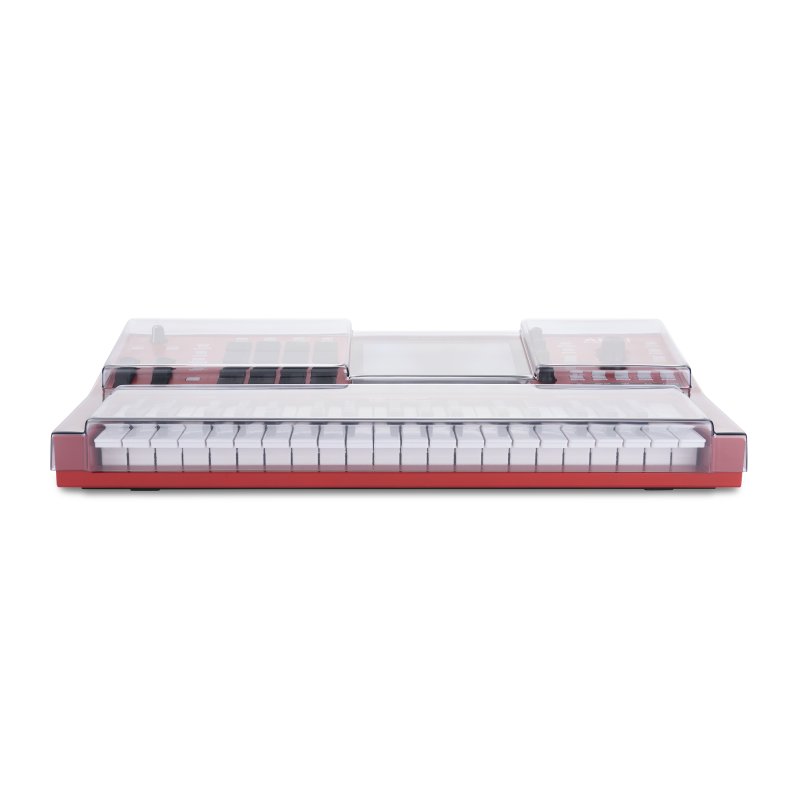 Decksaver cover for AKAI Professional MPC 37 keys synthesizer, protective plastic shell for keyboard safety.