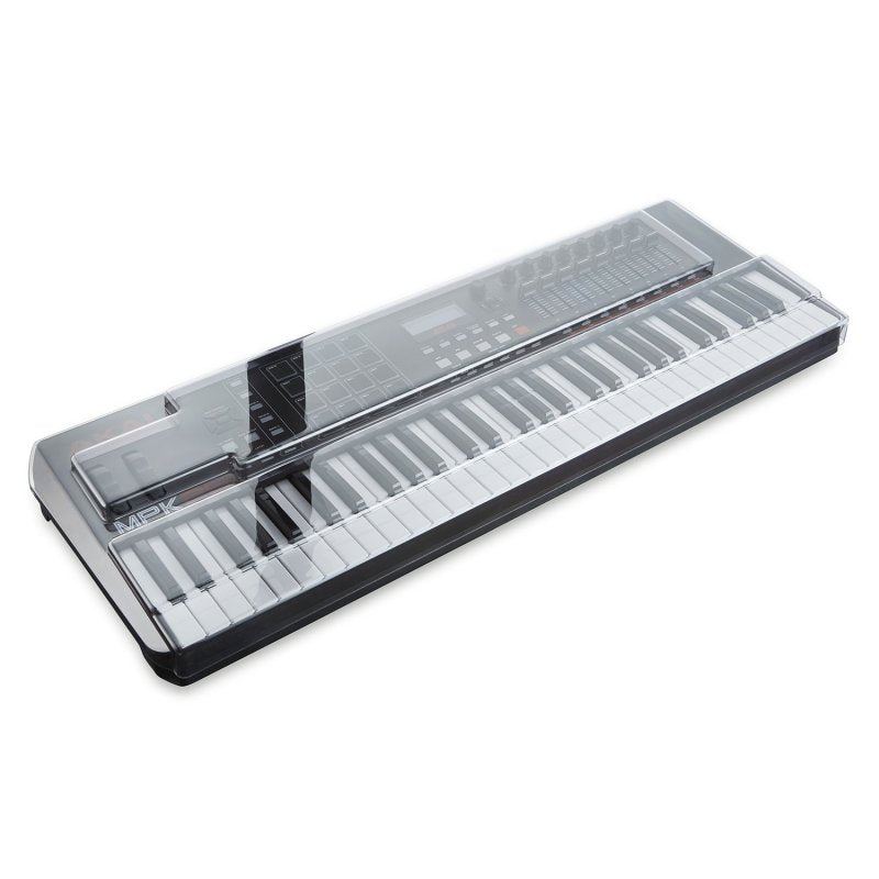 Decksaver smoked and clear cover for Akai Professional MPK261 keyboard controller, protecting the device from dust and damage.