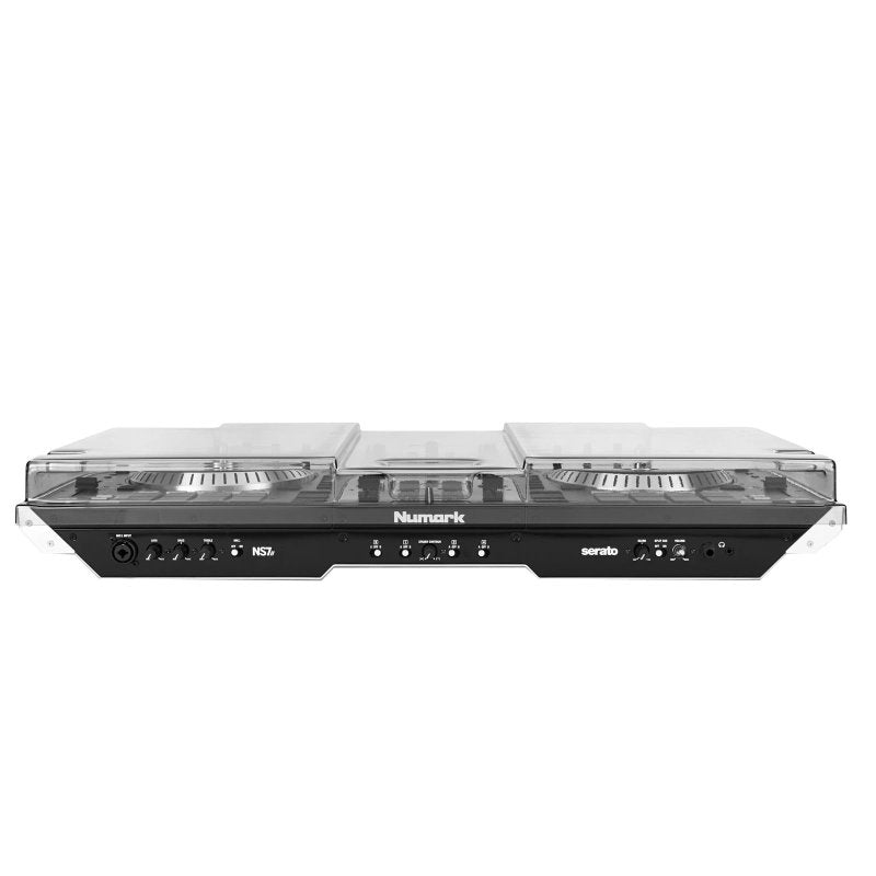 Decksaver DJ controller cover for Numark NS7-MK2, clear protective plastic case designed for DJ controller protection.