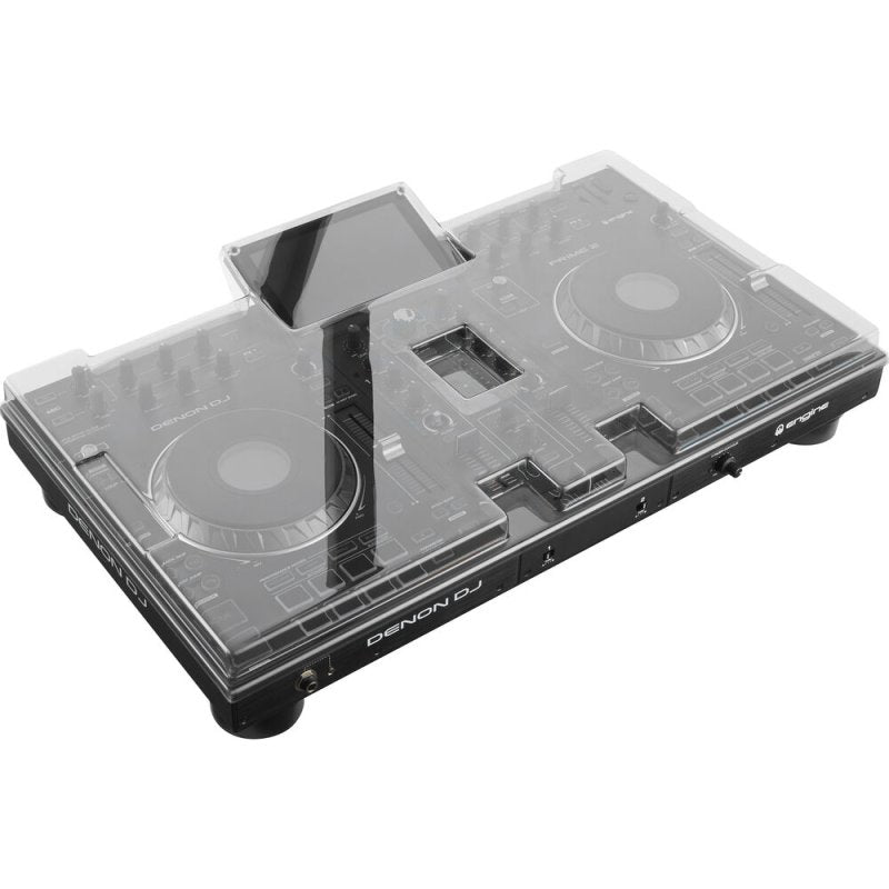 Decksaver cover for Denon DJ Prime 2 controller, protective plastic cover designed for DJ controller protection.