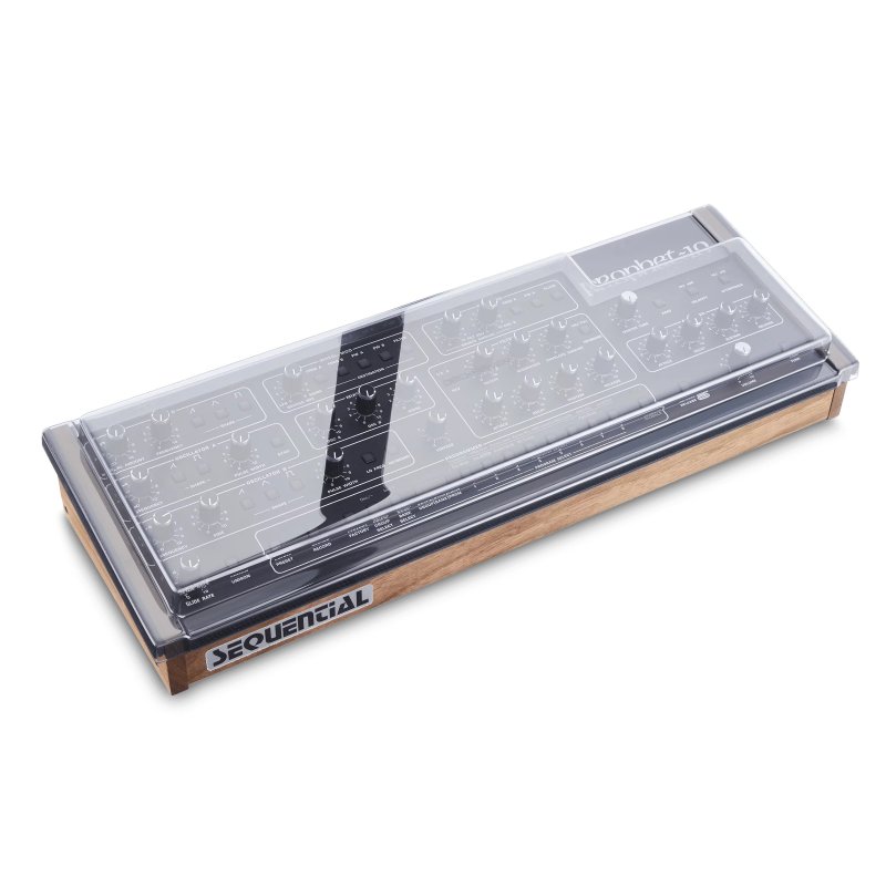 Decksaver protective cover for Dave Smith Instruments Prophet 5 and 10 synthesizer desktop models, soft-fit design.