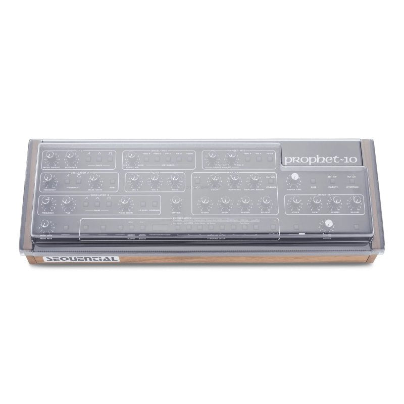 Decksaver soft-fit cover for Dave Smith Instruments Prophet 5 and 10 desktop synthesizers, protecting the instruments from dust and damage.