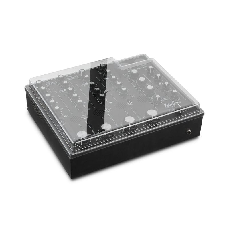 Decksaver cover for Mastersounds Radius Four Valve DJ mixer, clear protective cover with precise fit and durable design.