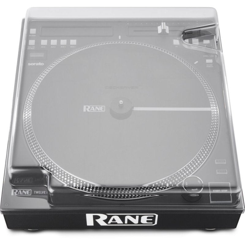 Decksaver Rane Twelve MKII turntable controller cover, clear protective plastic case for DJ equipment.